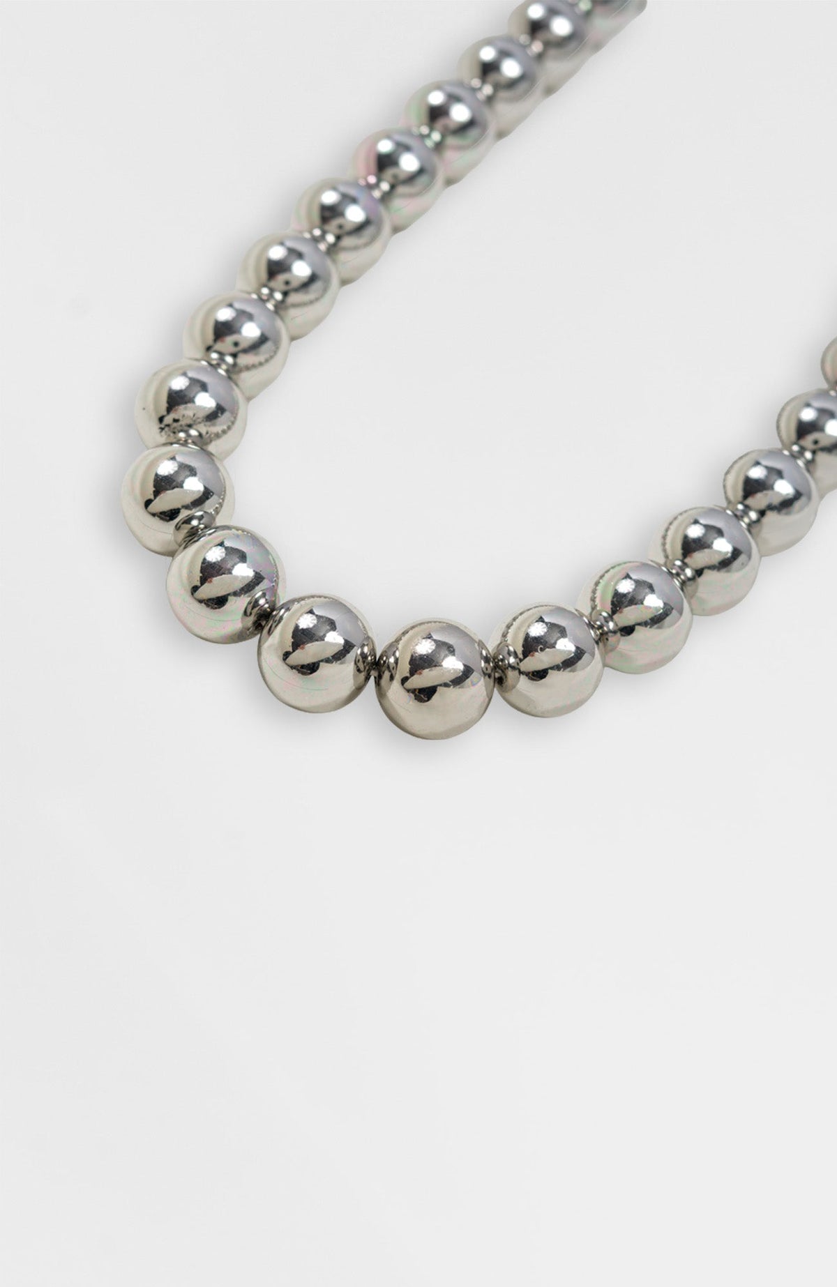 Hard Ball Necklace Silver One Size