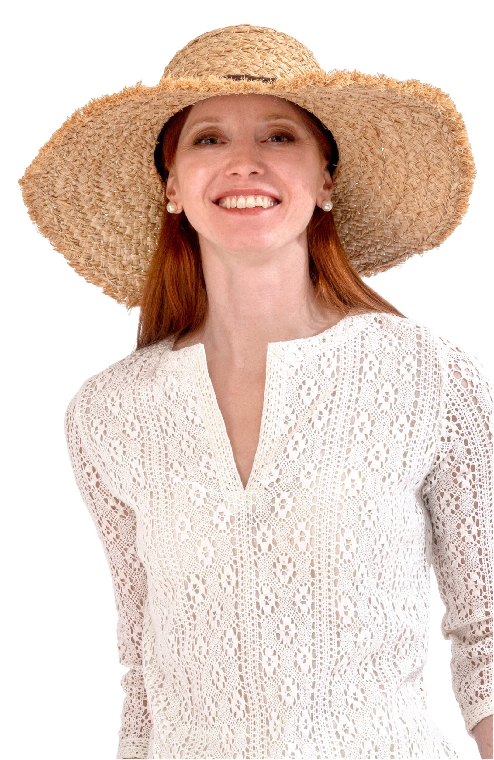 Urban Cown Girl Hat - Natural Straw Beige One Size