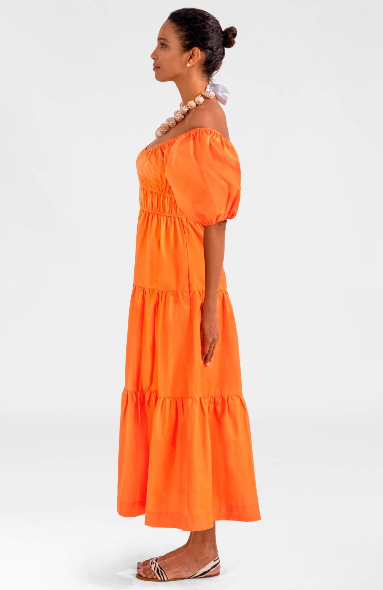 solid orange dress Heidi Dress