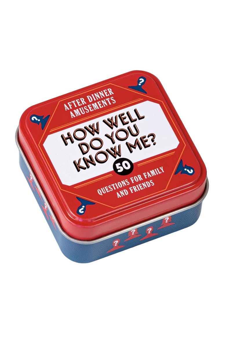 Tin Can Games - After Dinner Amusements: How Well Do You Know Me?