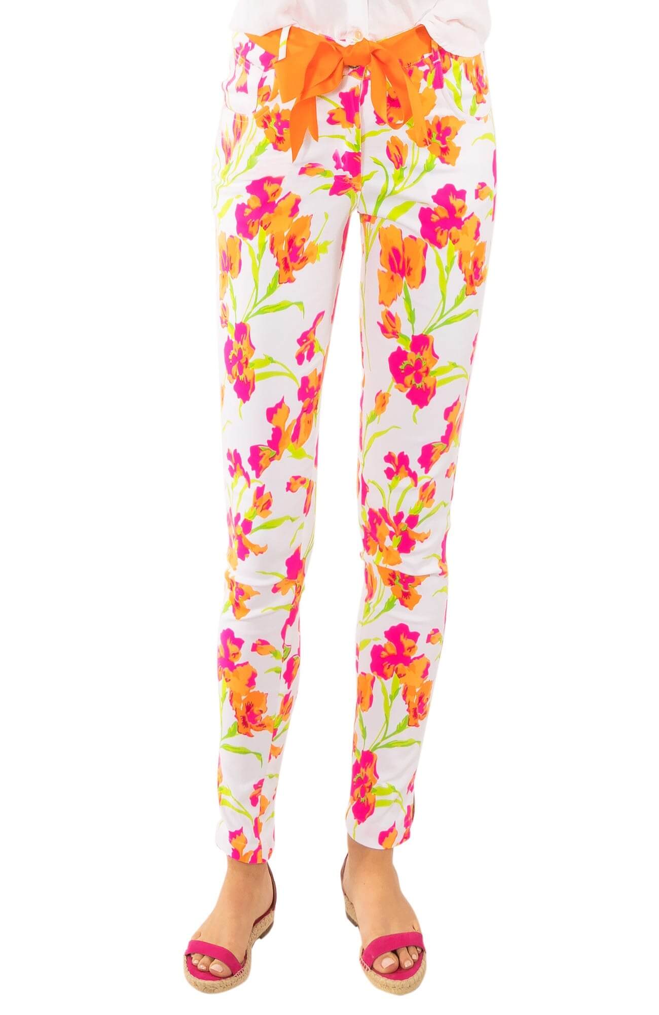 Gripeless Cotton Spandex Jeans - Iconic Iris - Final Sale White Multi