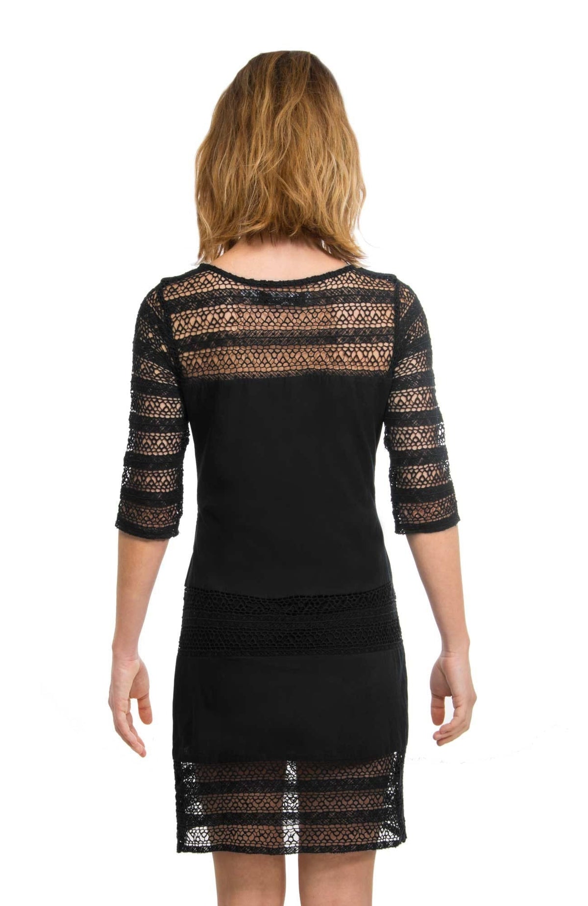 Cotton Lace Dress - The Illusion - Final Sale Black