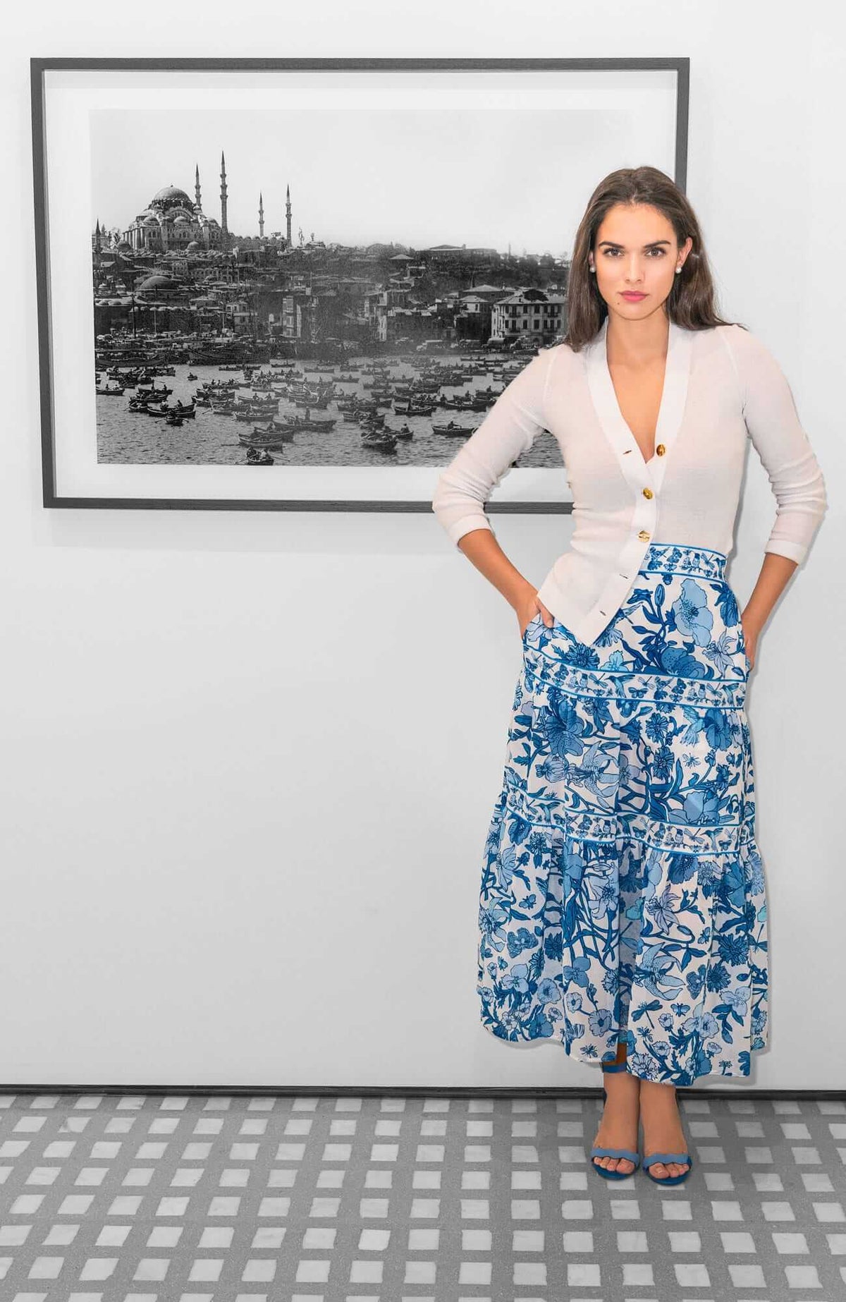 Impanema Long Skirt - Birds & Bees - Final Sale Blues