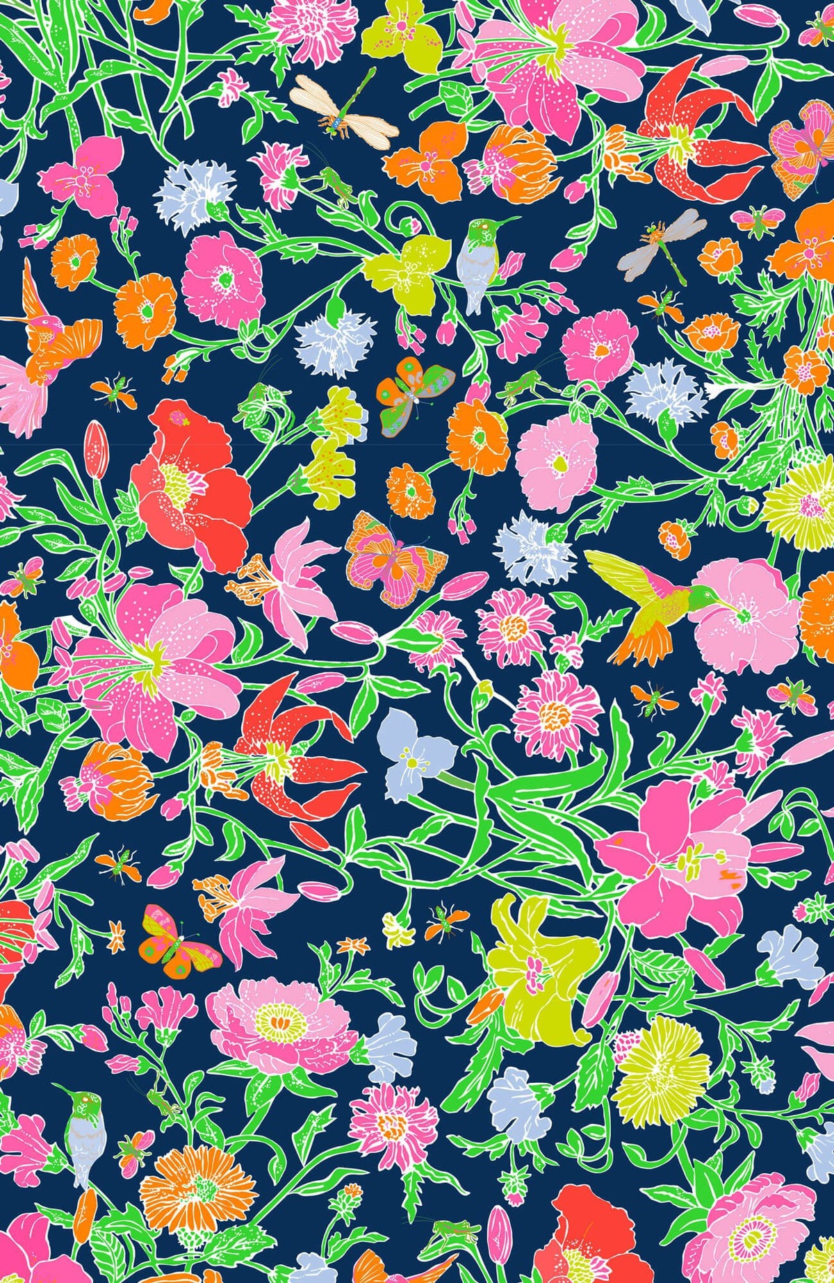 Impanema Long Skirt - Birds & Bees - Final Sale Navy