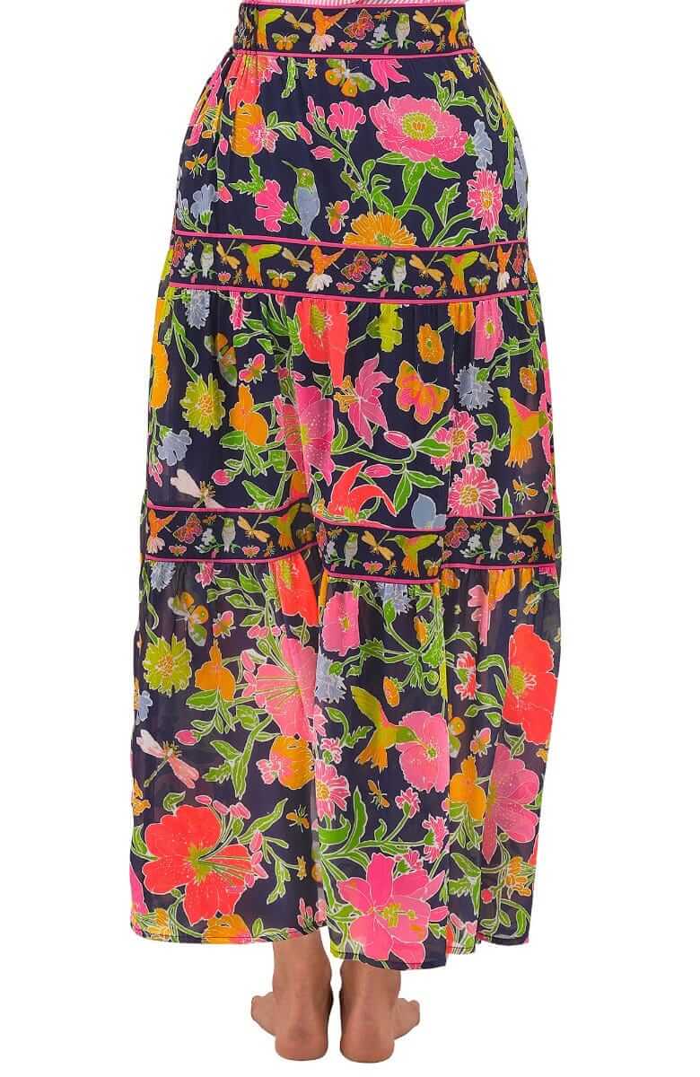 Impanema Long Skirt - Birds & Bees - Final Sale Navy