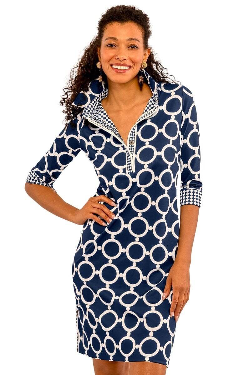 Everywhere Dress - Dip &amp; Dot Navy White