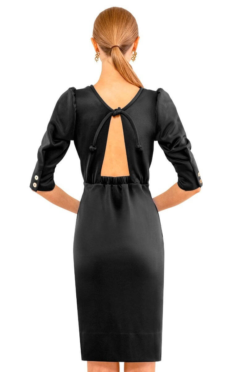 Expose Dress Solid Black