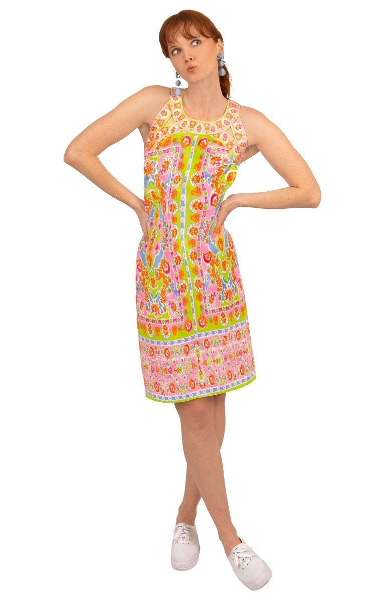 Isosceles Dress - Watteau - Final Sale Lime Pink