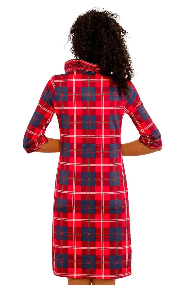 Ruffneck Dress - Middleton Plaid Red