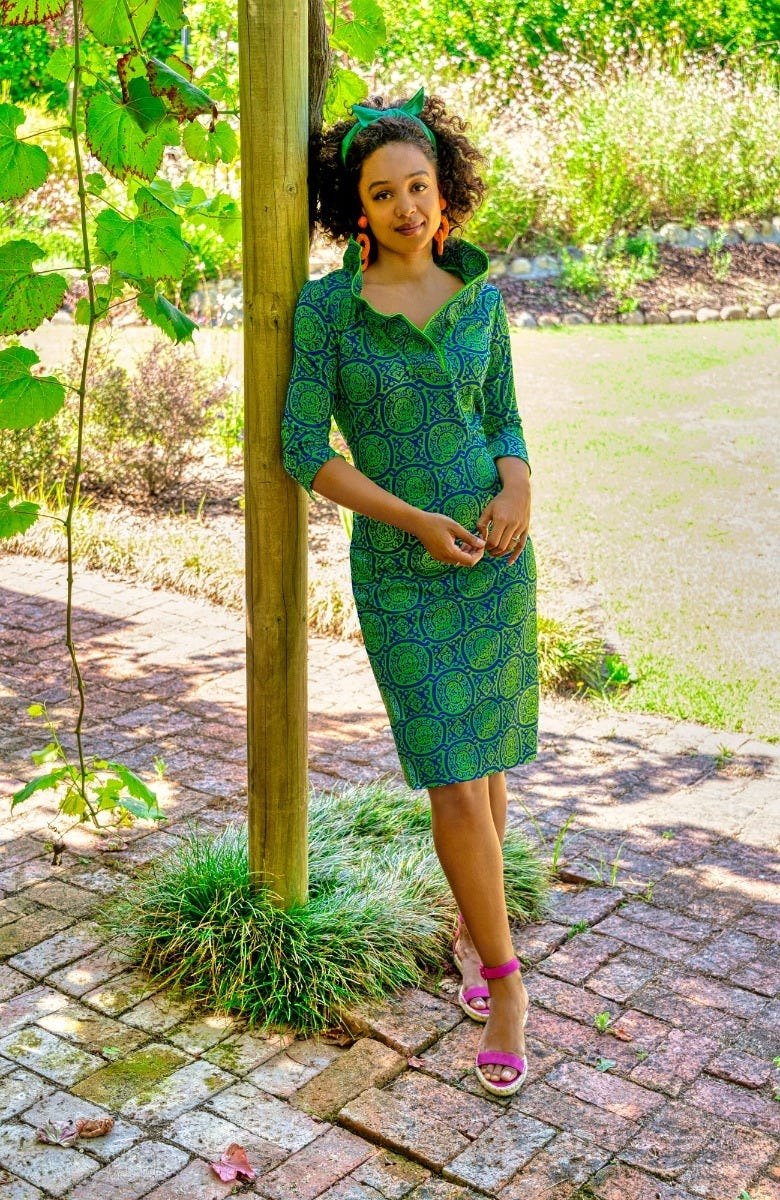 Ruffneck Dress - Sultan's Dining Room - Final Sale Royal Kelly