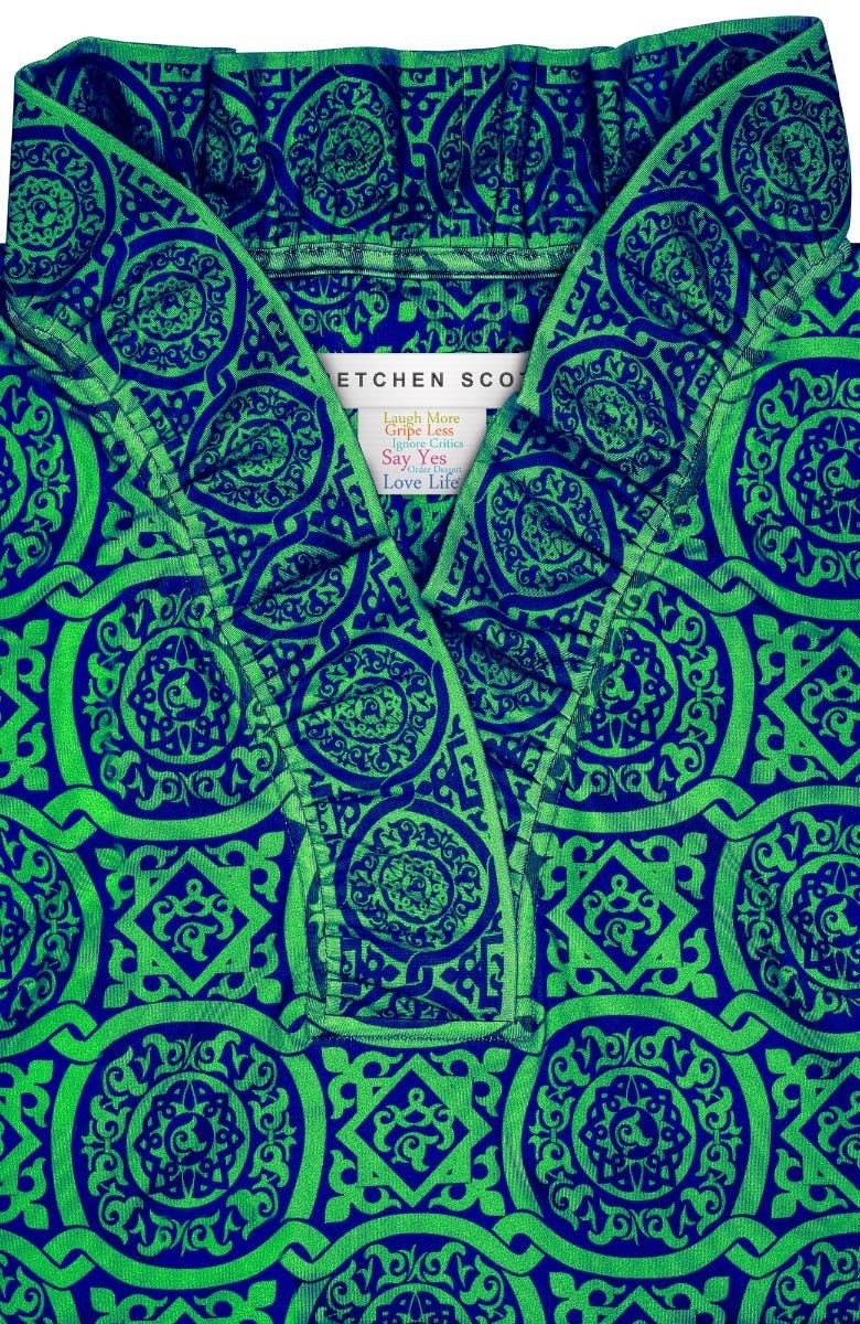 Ruffneck Dress - Sultan's Dining Room - Final Sale Royal Kelly