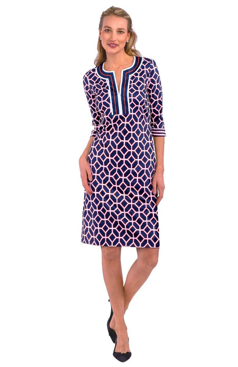 Jersey Split Neck Dress Lucy In The Sky With Diamonds Final Sale Gretchen Scott LLC