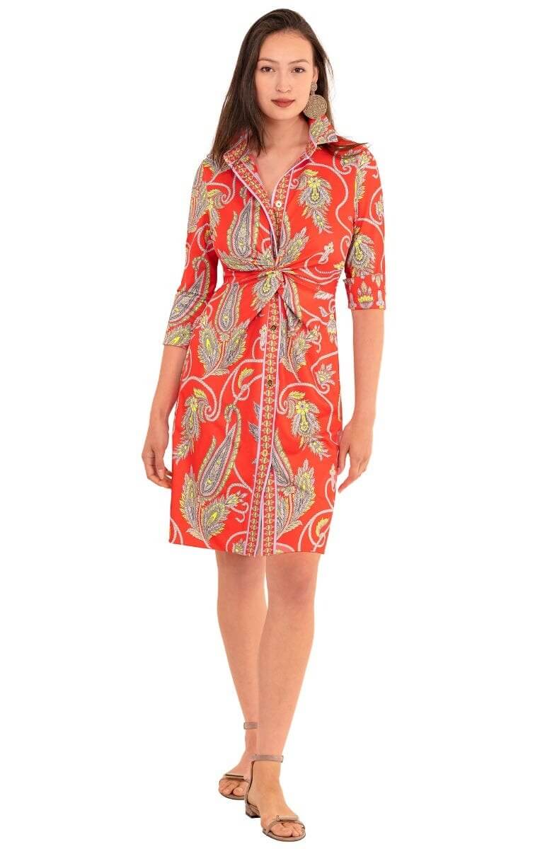 Twist And Shout Dress - Plume - Final Sale Coral