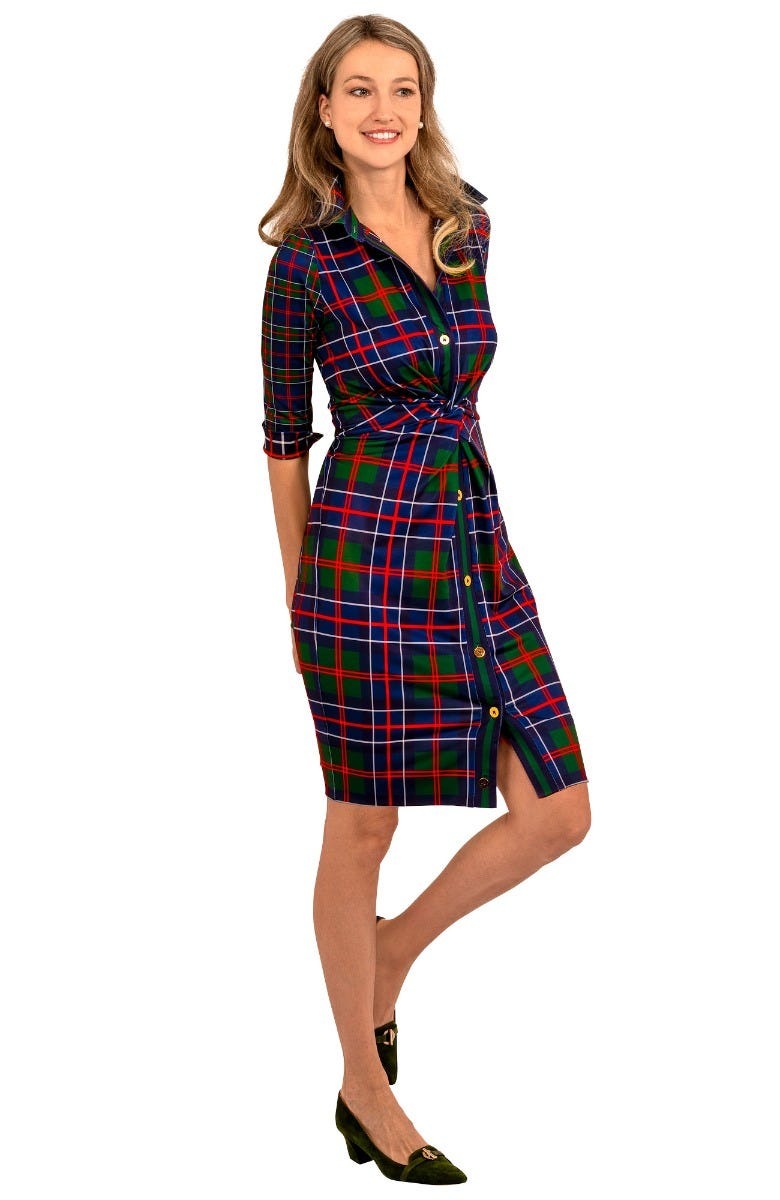 Twist &amp; Shout Dress - Balmoral Plaid Multi