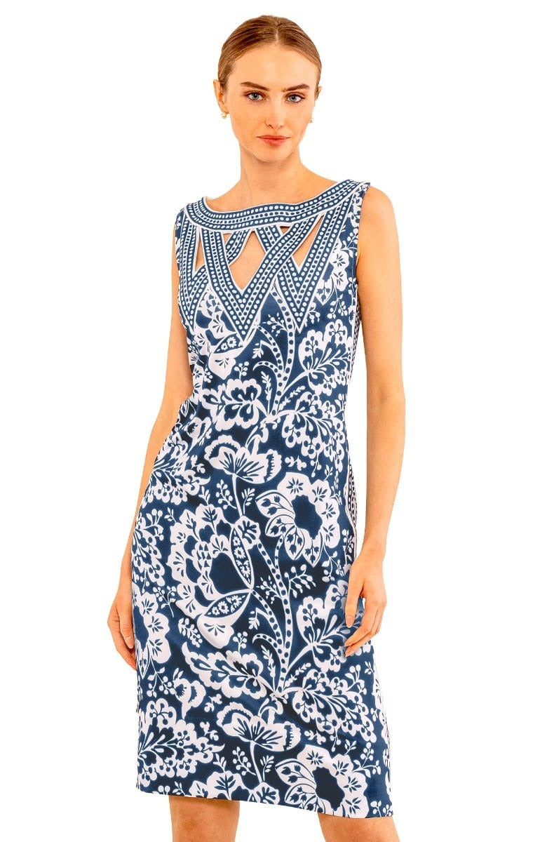 Va Va Voom Dress - Flora Navy