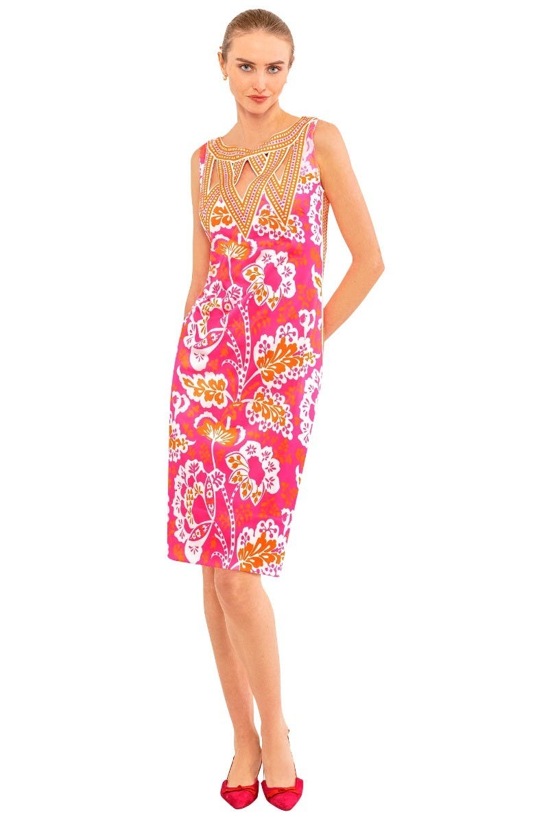 Va Va Voom Dress - Flora Pink Orange