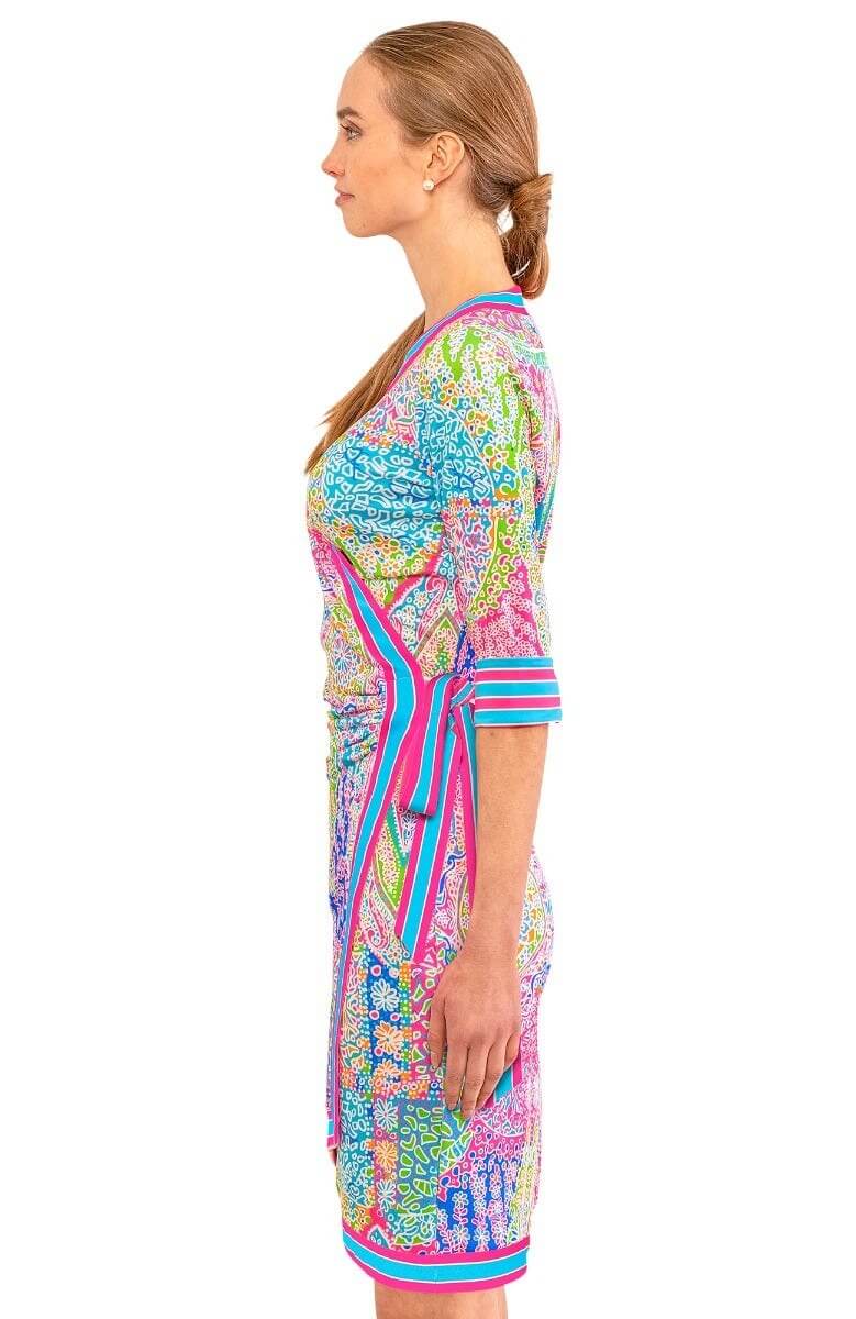 Wrap Me Up Dress - Grand Bazaar Brights