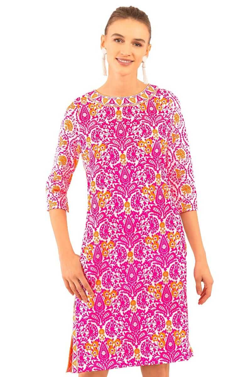 Jersey Bateau Breeze - East India - Final Sale Pink Orange