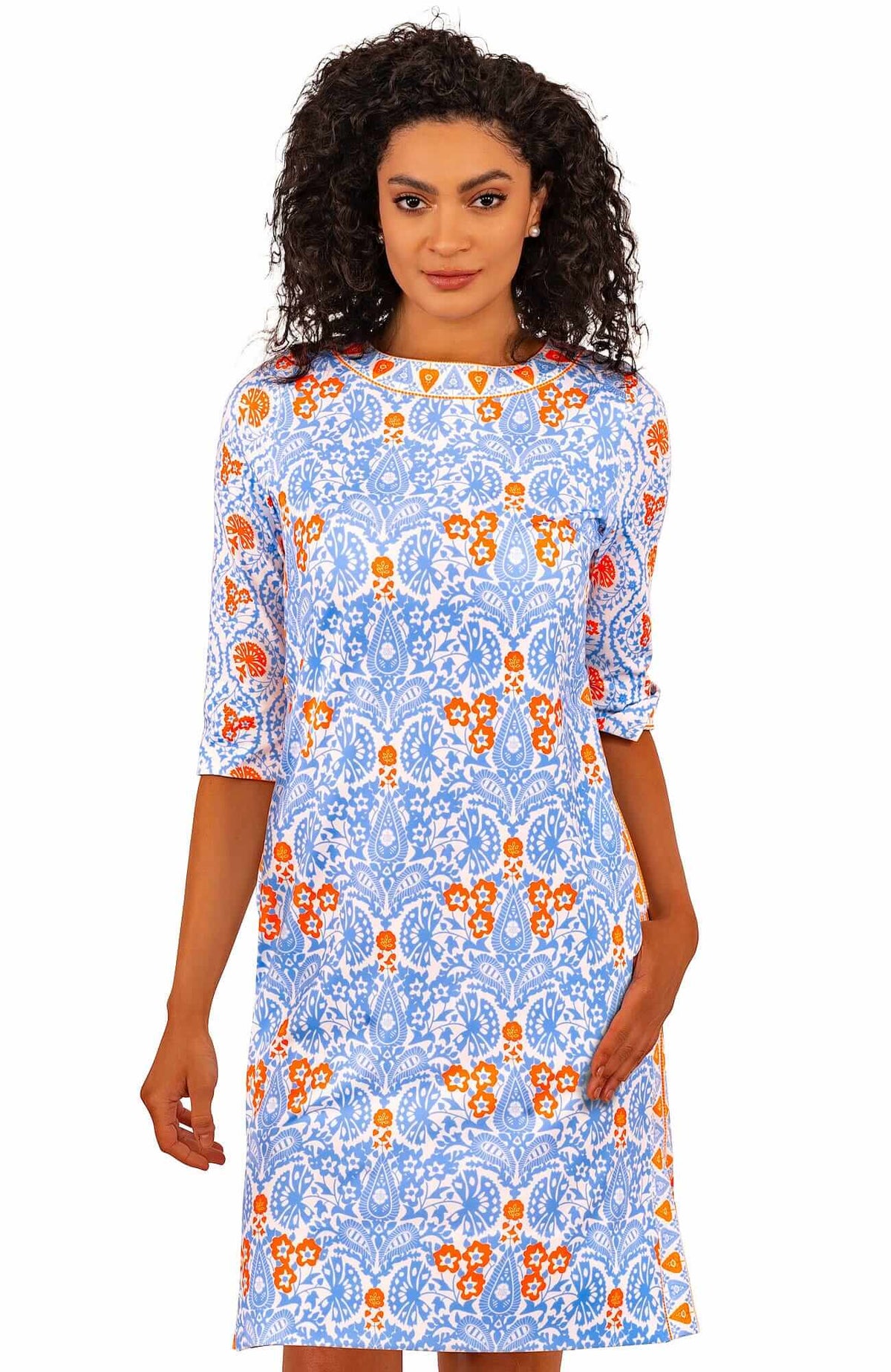 Jersey Bateau Breeze - East India - Final Sale Periwink Orange