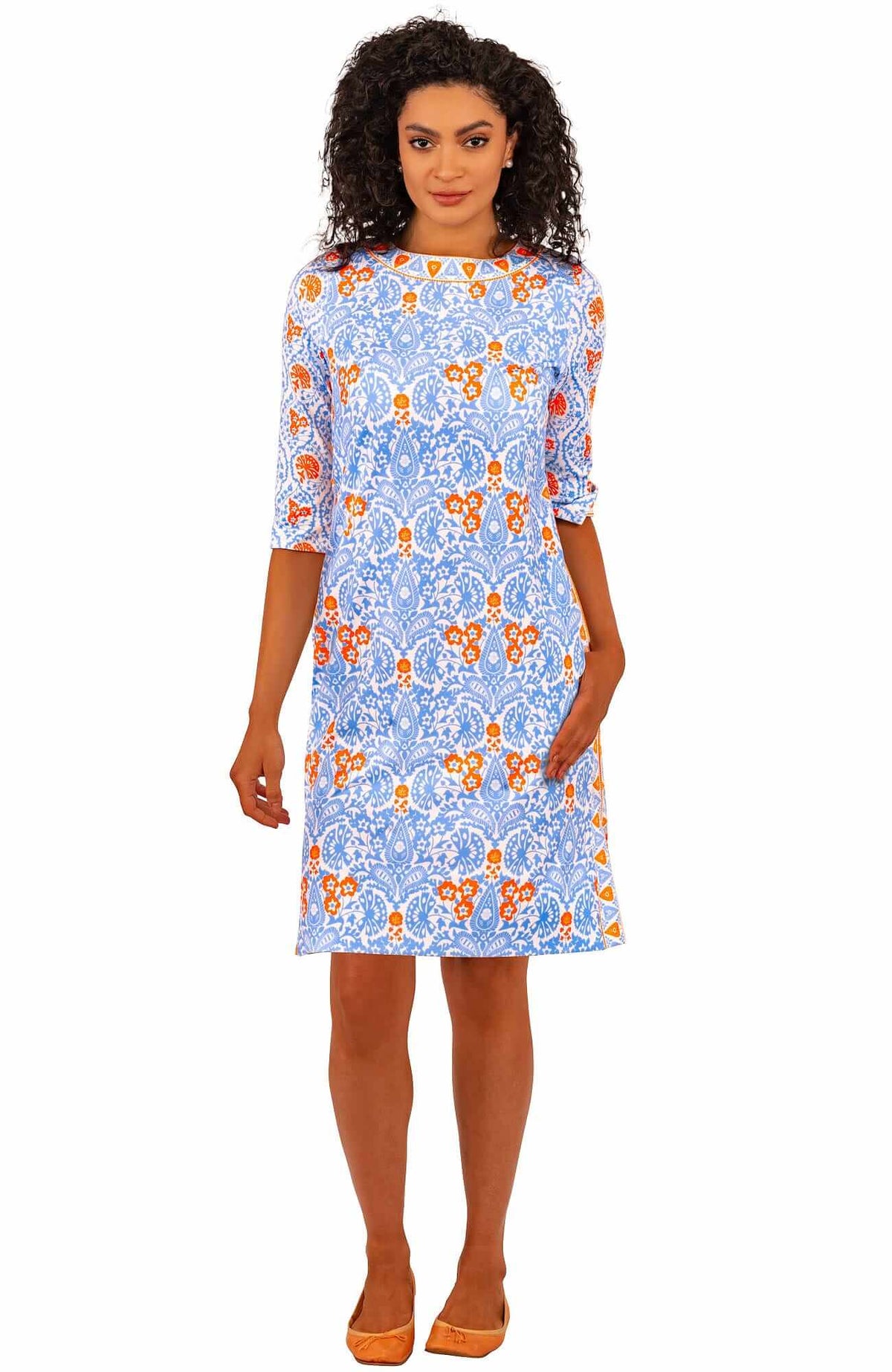 Jersey Bateau Breeze - East India - Final Sale Periwink Orange