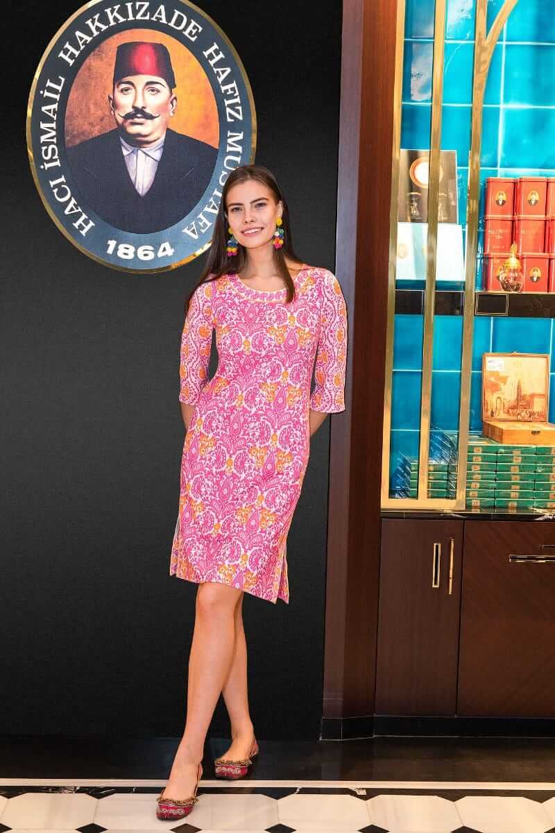 Jersey Bateau Breeze - East India - Final Sale Pink Orange