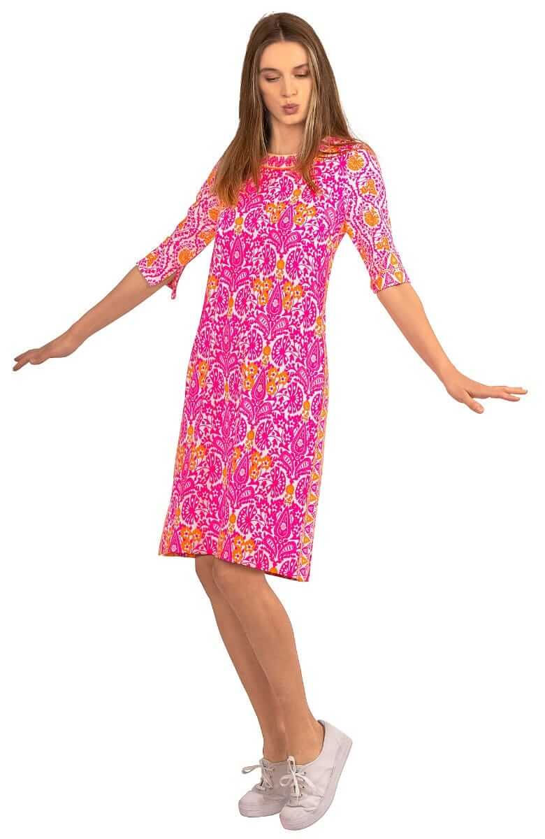 Jersey Bateau Breeze - East India - Final Sale Pink Orange