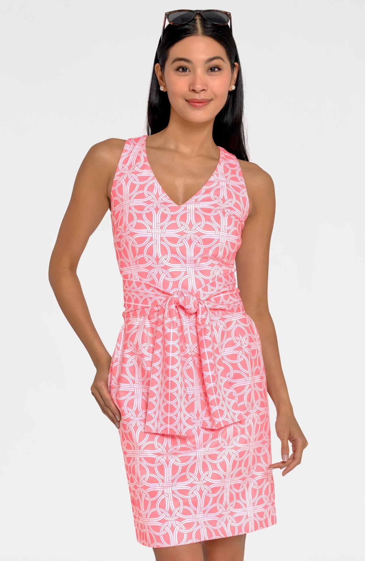 Jersey Date Night Dress - Ring Toss Melon