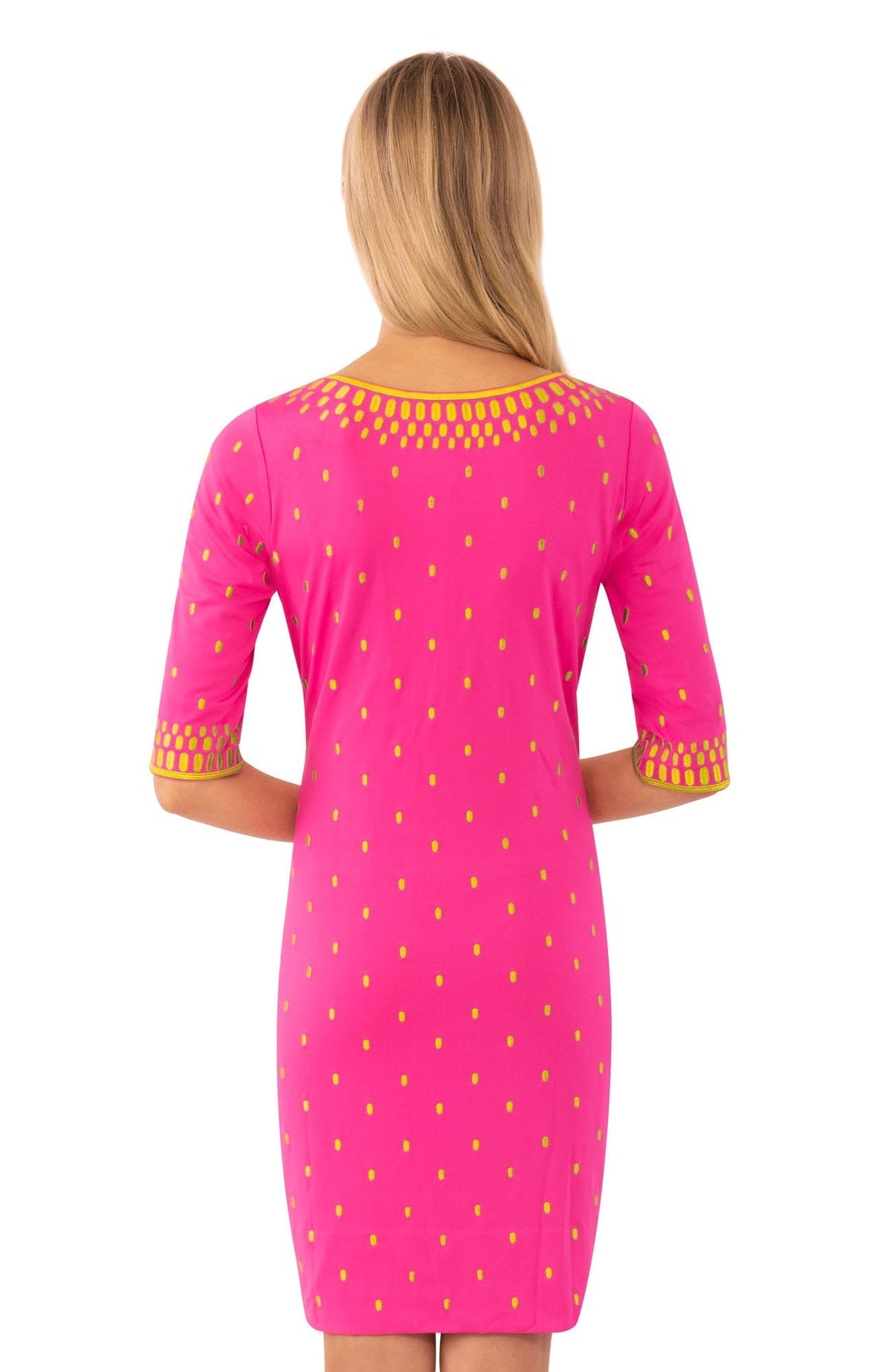 Jersey Embroidered Dress - Rocket Girl - Final Sale Pink Gold