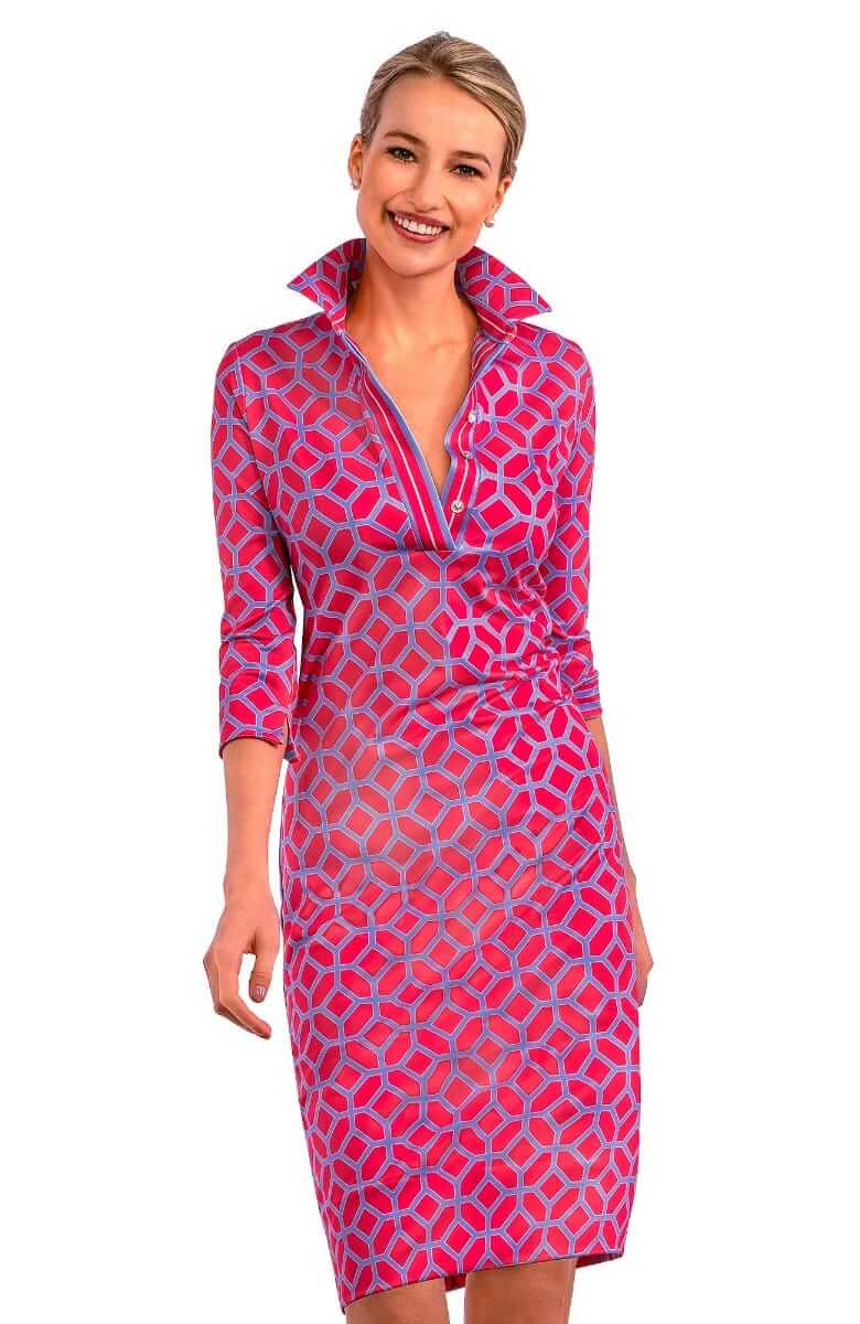 Jersey Everywhere Dress - Lucy In The Sky With Diamonds - Final Sale Coral Peri