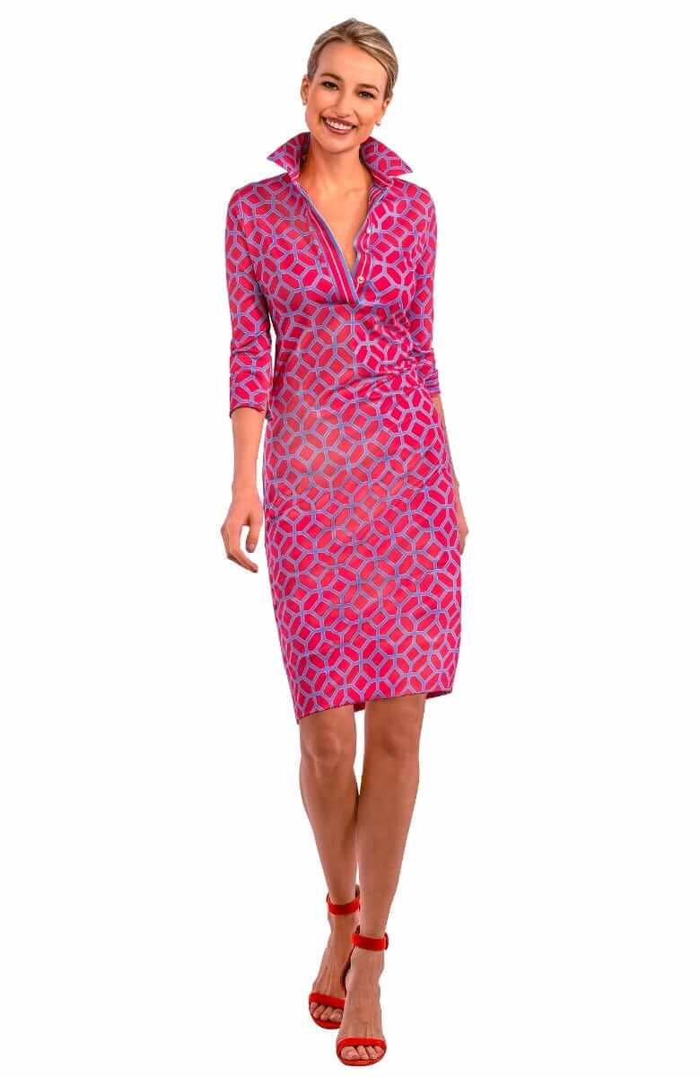 Jersey Everywhere Dress - Lucy In The Sky With Diamonds - Final Sale Coral Peri