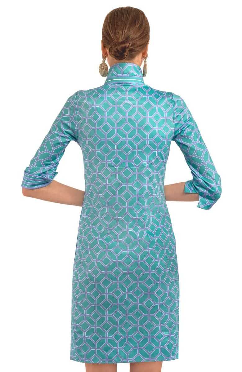 Jersey Everywhere Dress - Lucy In The Sky With Diamonds - Final Sale Turq Peri