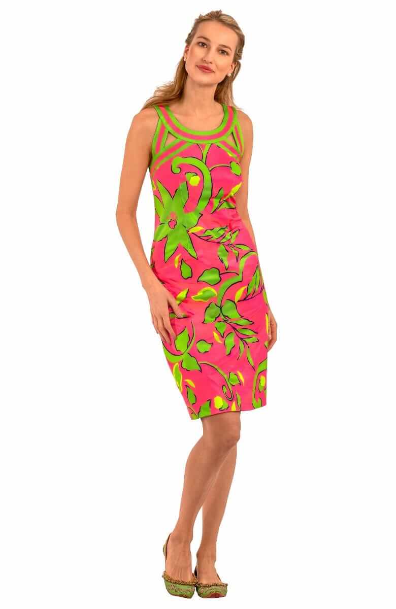 Jersey Isosceles Dress - Full Bloom - Final Sale Pink