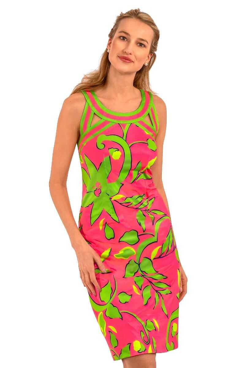 Jersey Isosceles Dress - Full Bloom - Final Sale Pink
