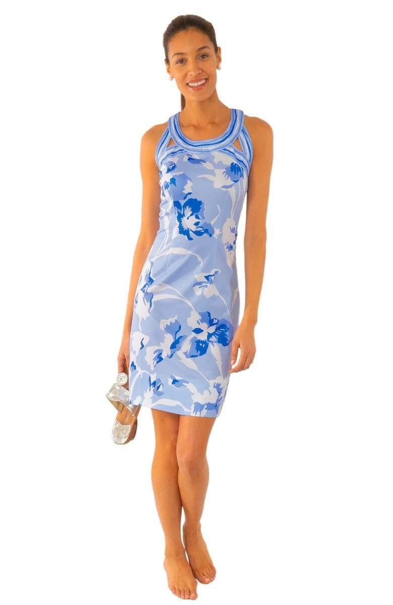 Jersey Isosceles Dress - Iconic Iris - Final Sale Blues
