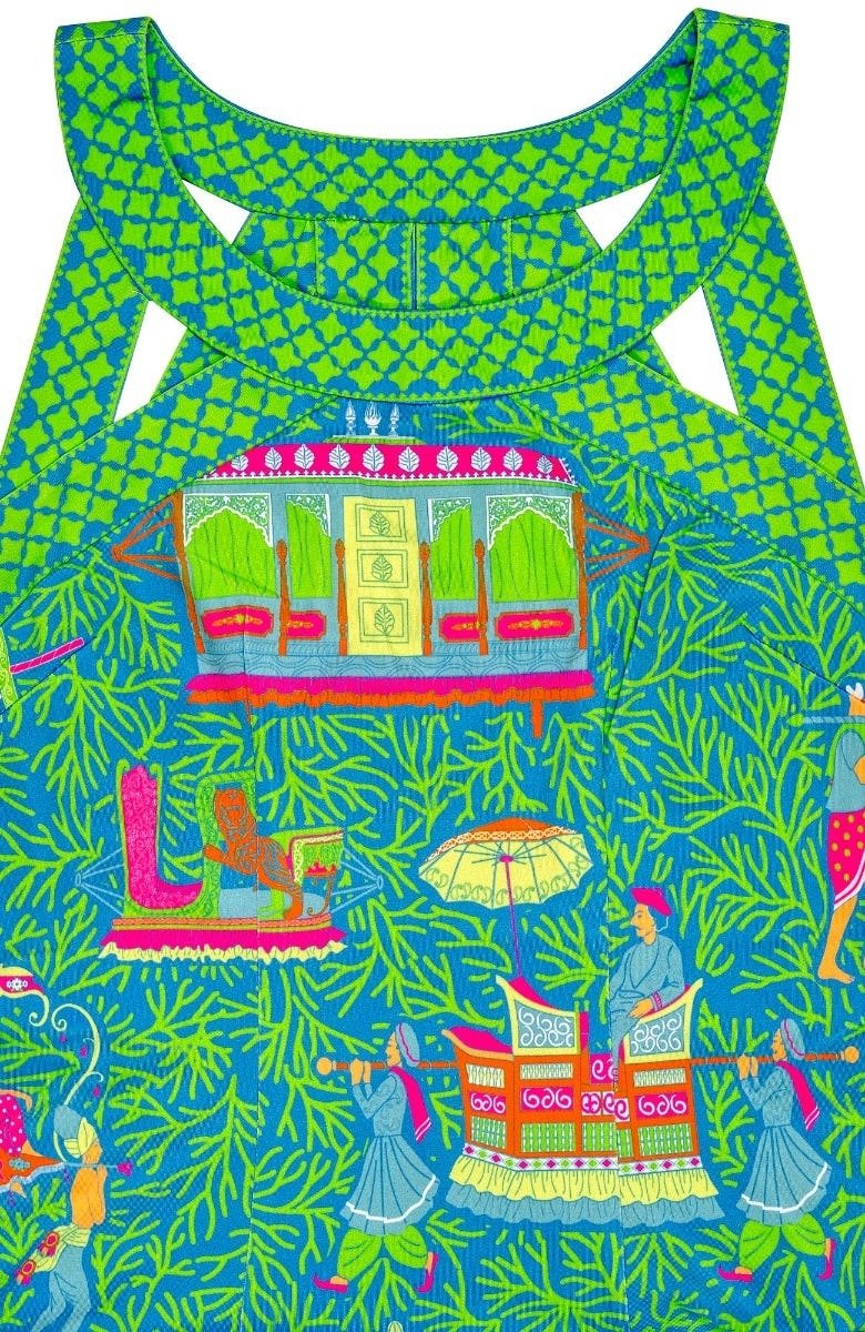 Jersey Isosceles Dress - Palanquin Party - Final Sale Turquoise