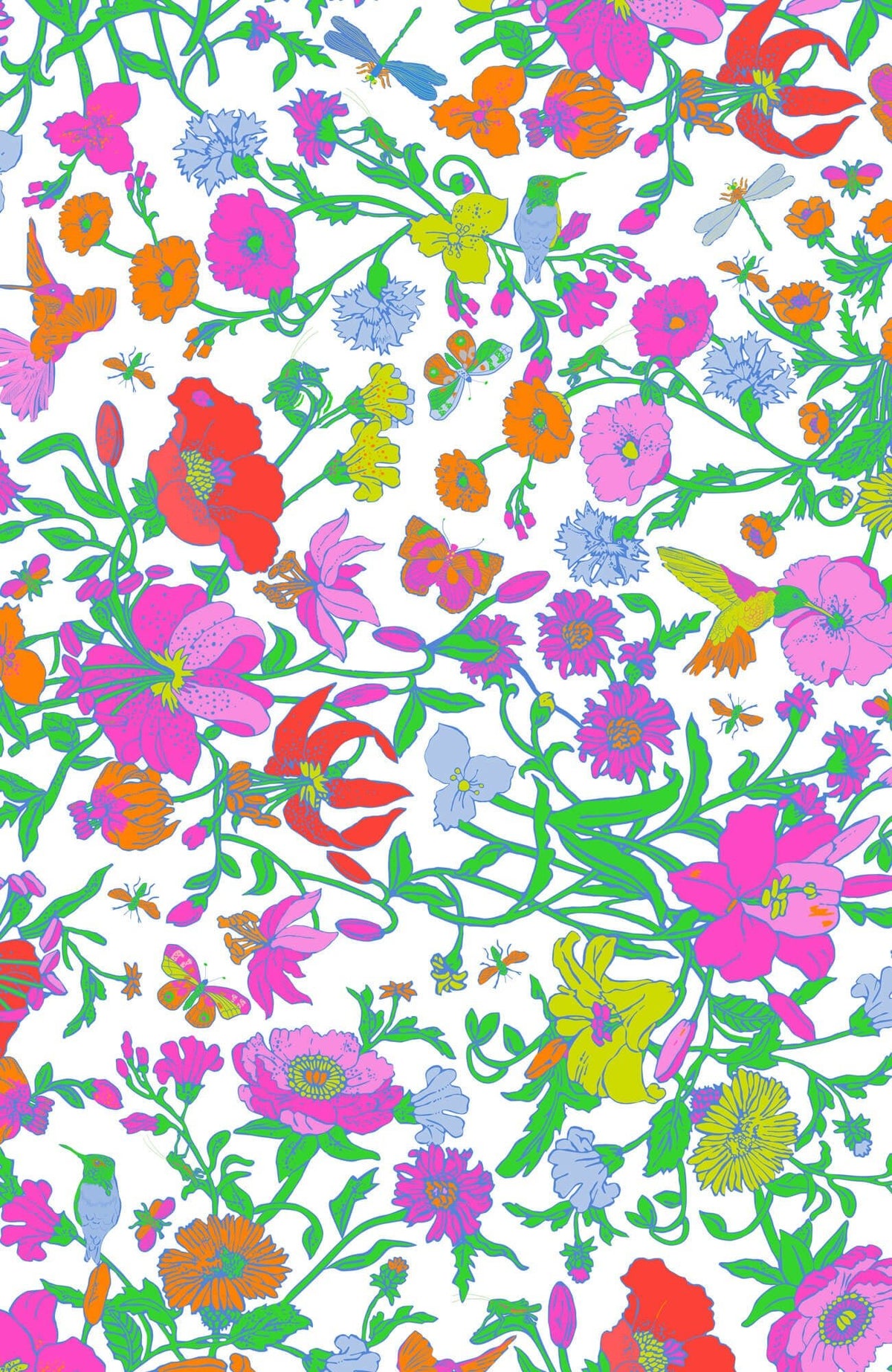 Jersey Isosceles Maxi Dress - Birds & The Bees - Final Sale Brights