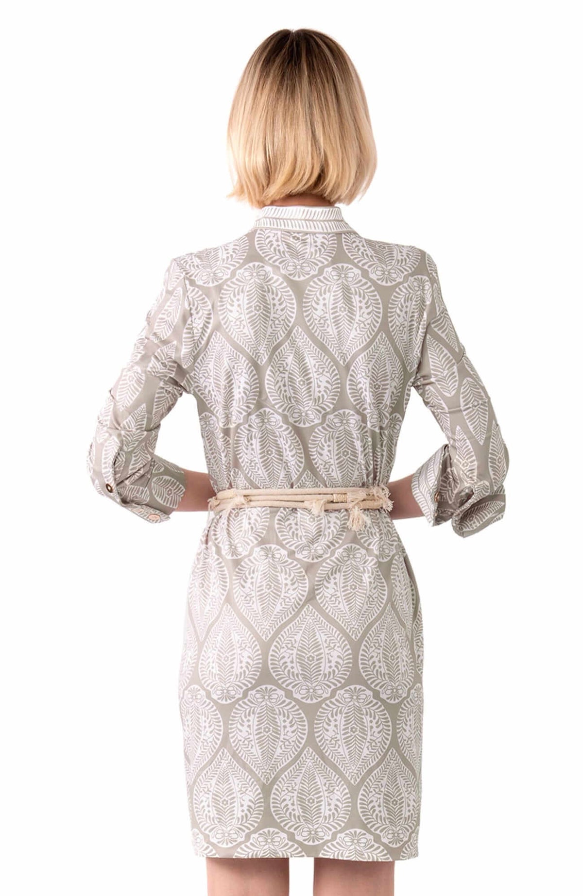 Jersey Mandarin Dress - Indian Summer - Final Sale Tan