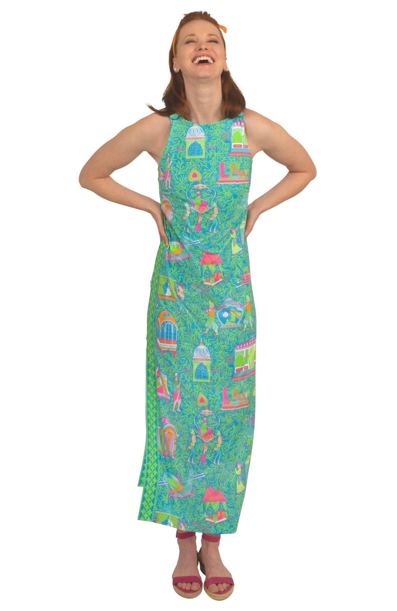 Jersey Slick Maxi Dress - Palanquin Party - Final Sale Turquoise