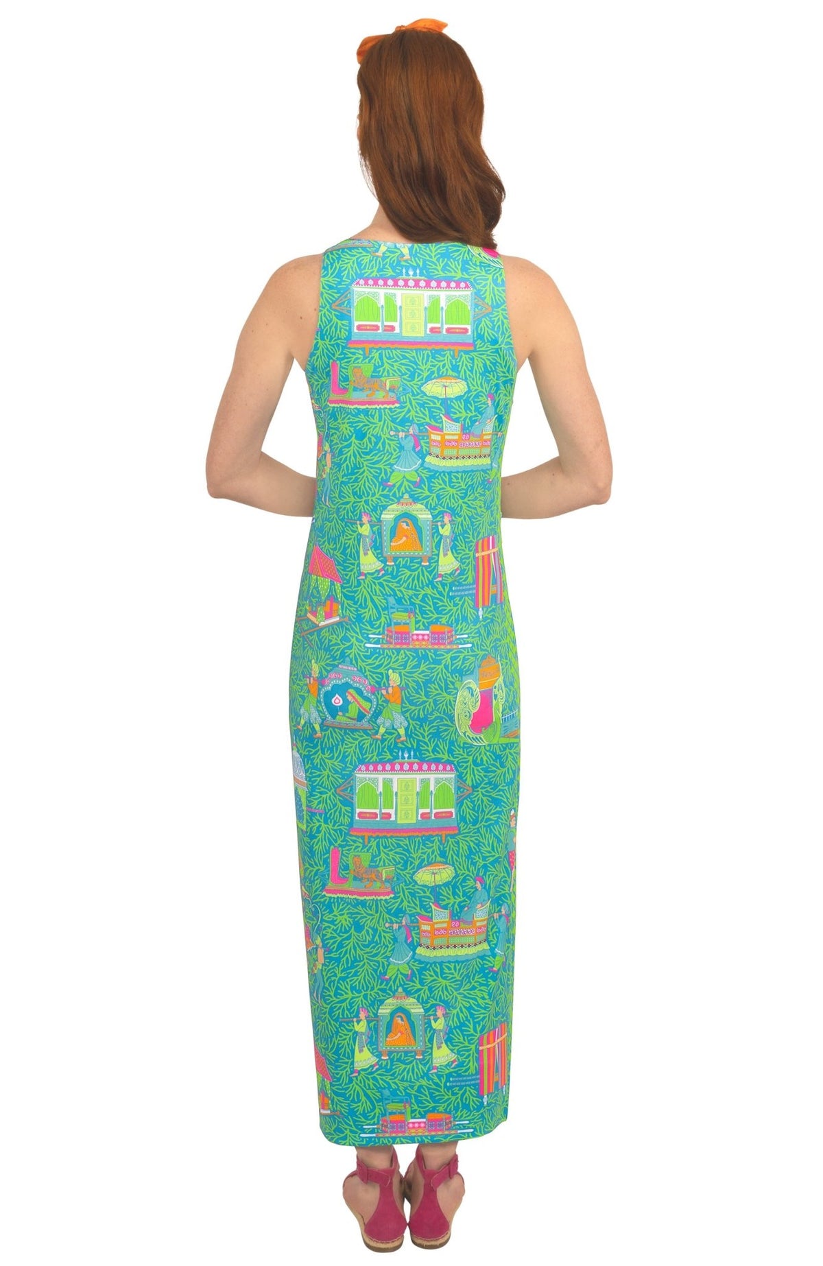 Jersey Slick Maxi Dress - Palanquin Party - Final Sale Turquoise