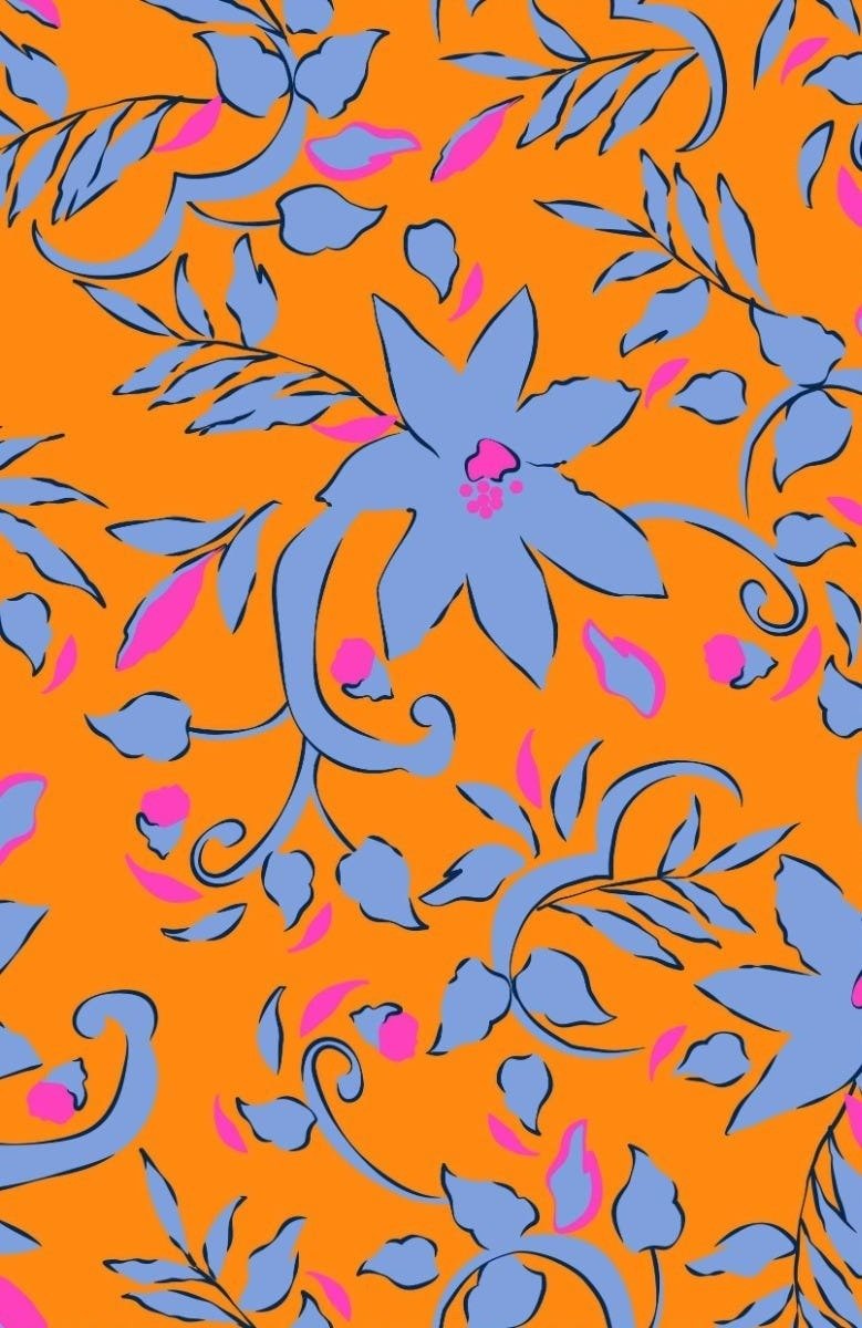 Jersey Split Neck Dress - Full Bloom - Final Sale Orange