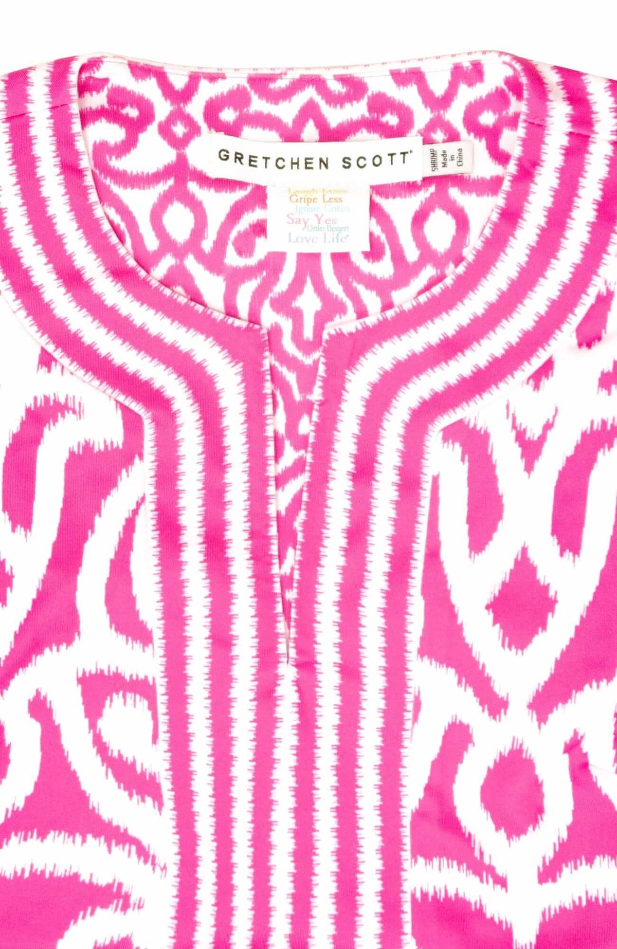 Jersey Split Neck Tunic - Arabesque- Final Sale Pink