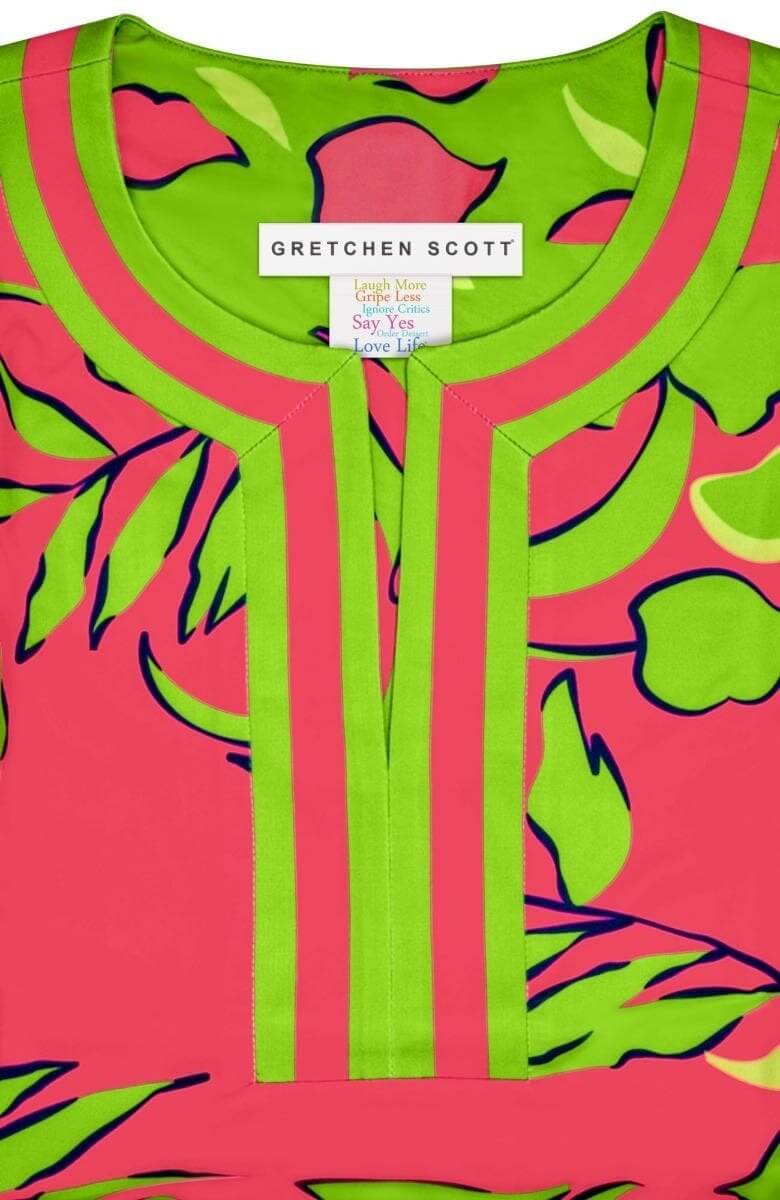 Jersey Split Neck Tunic - Full Bloom - Final Sale Pink