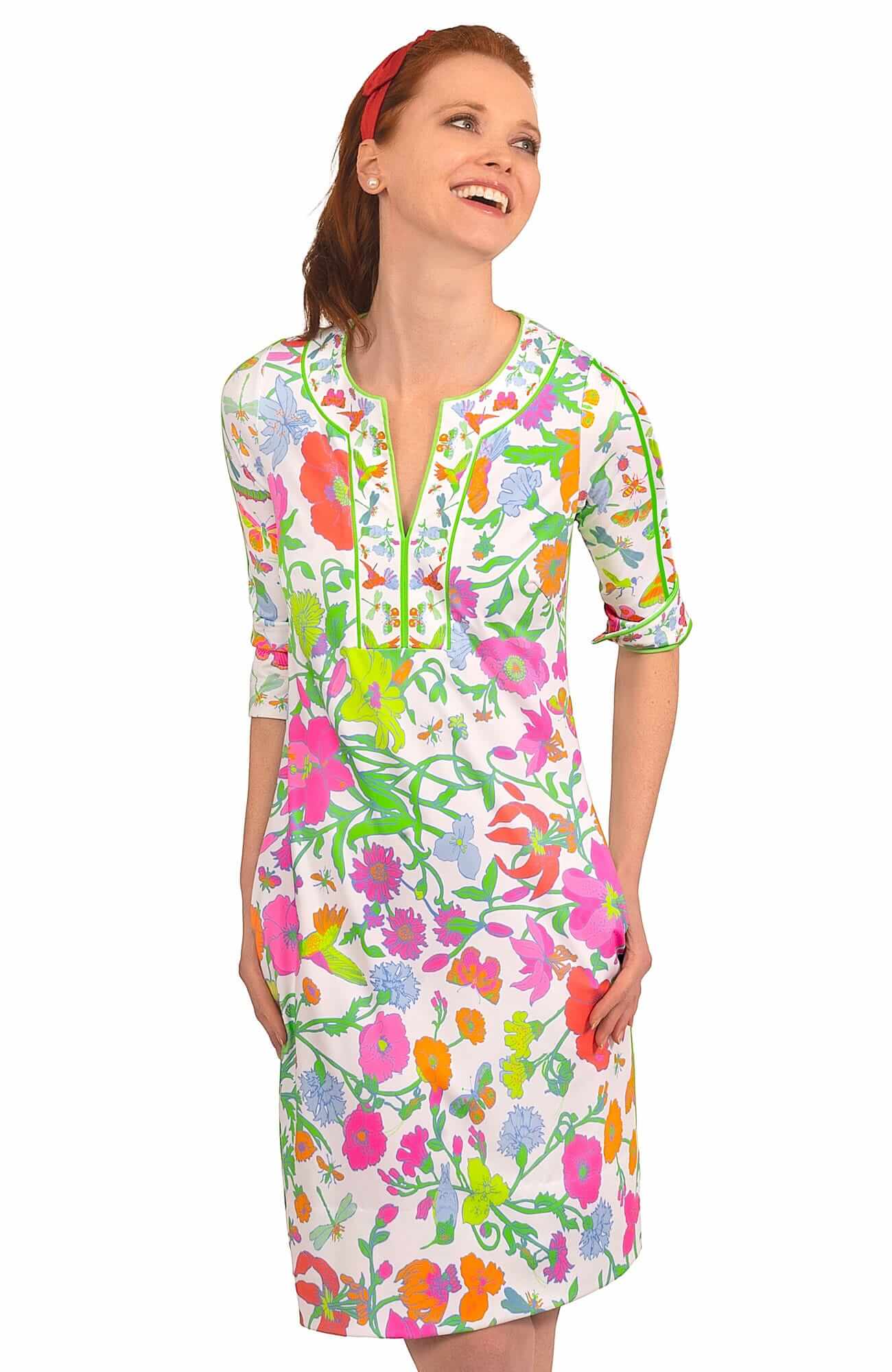 Jersey Swing Dress - Birds & The Bees - Final Sale Brights