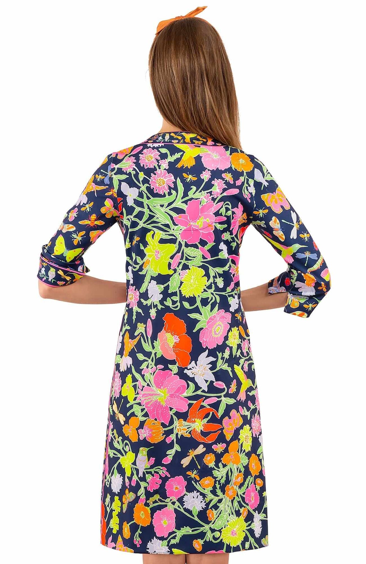 Jersey Swing Dress - Birds & The Bees - Final Sale Navy Brights