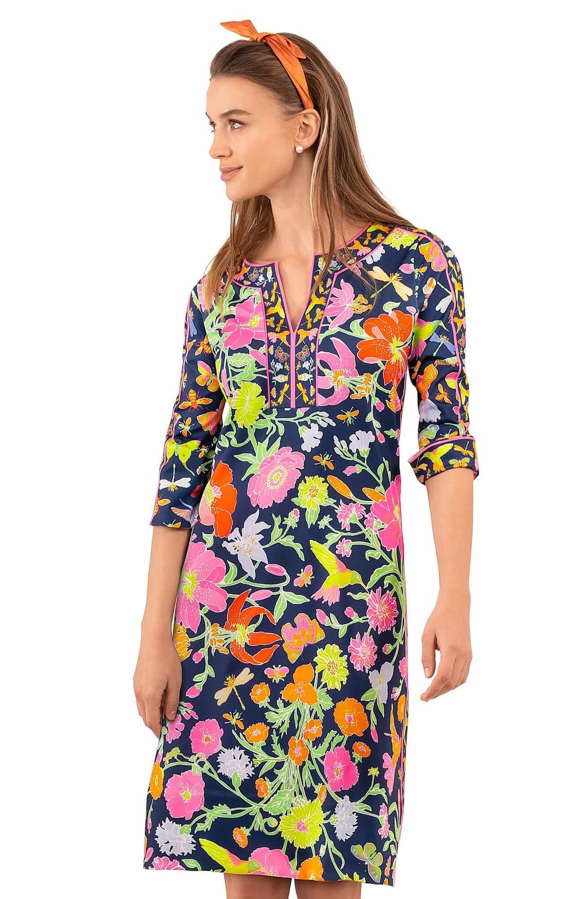 Jersey Swing Dress - Birds & The Bees - Final Sale Navy Brights