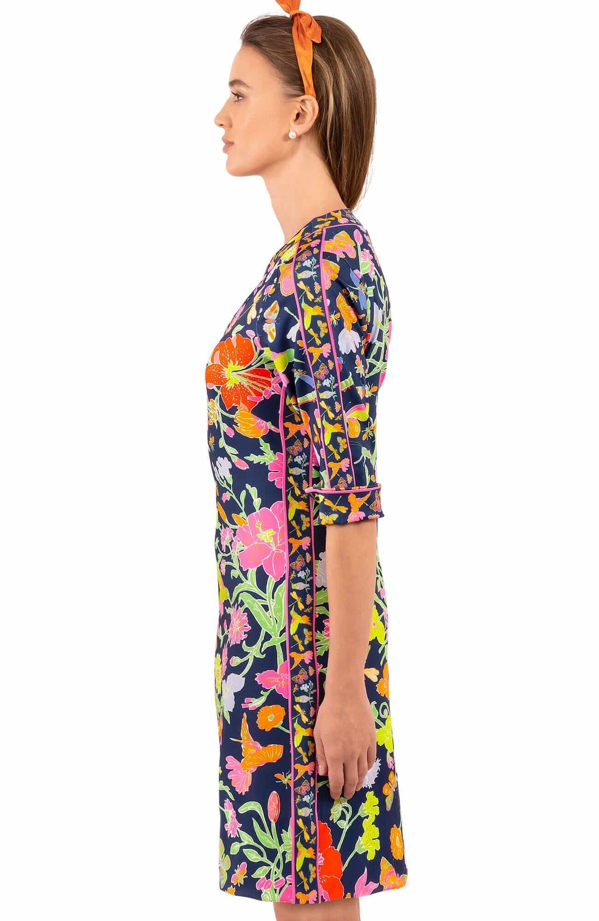 Jersey Swing Dress - Birds & The Bees - Final Sale Navy Brights