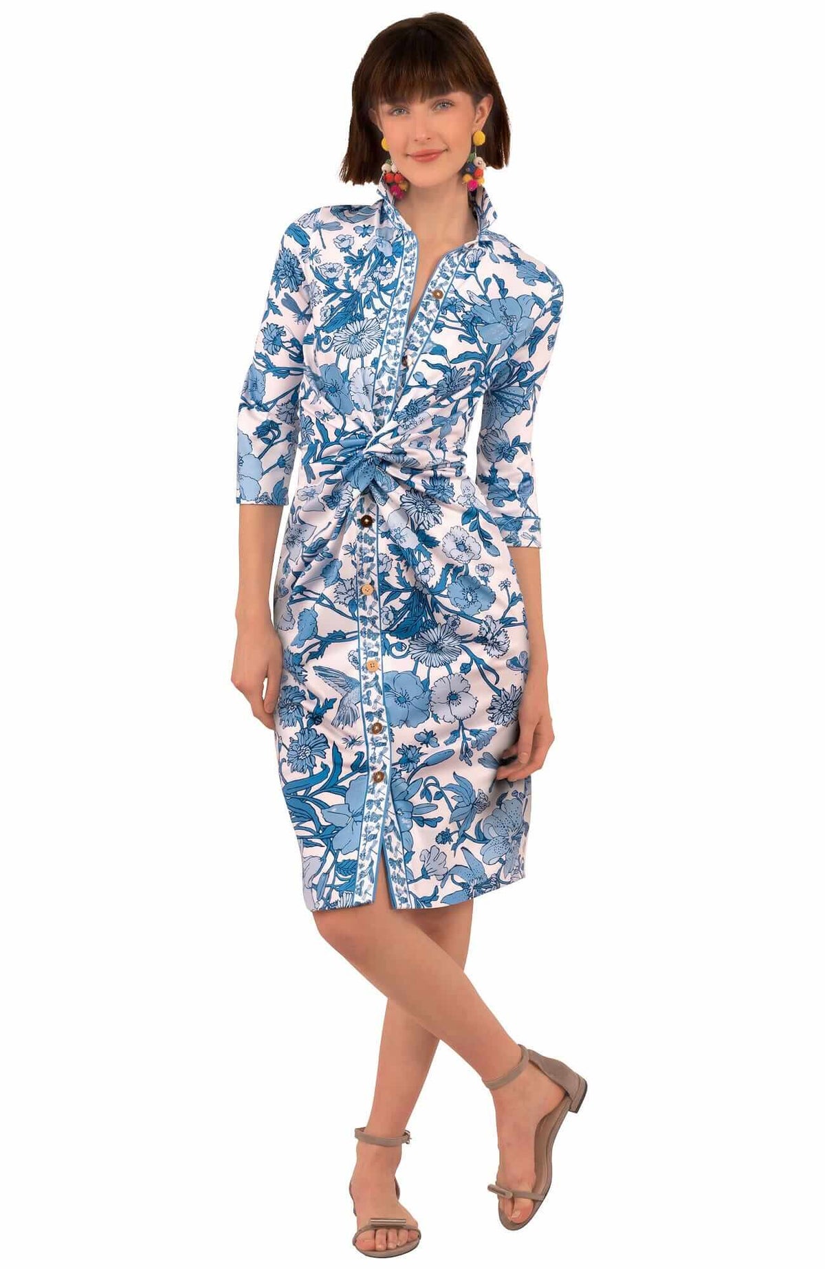 Jersey Twist & Shout Dress - Birds And The Bees Blues