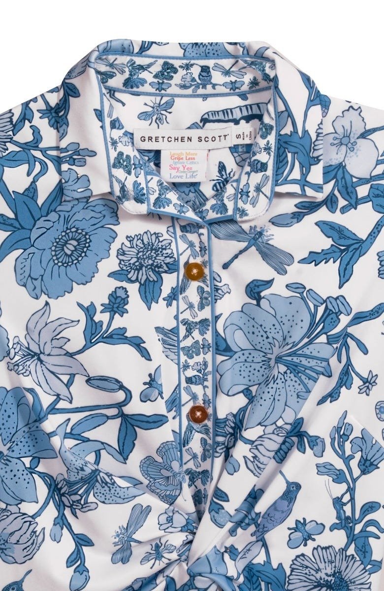 Jersey Twist & Shout Dress - Birds And The Bees Blues