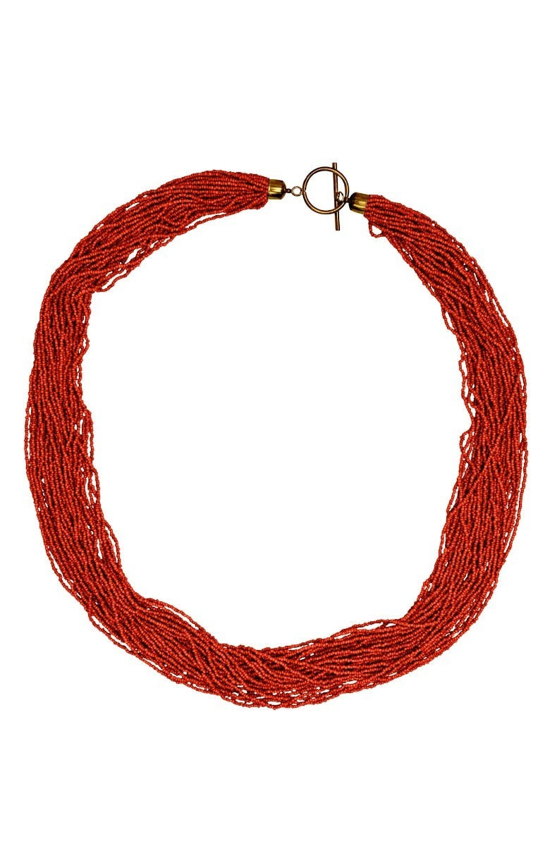 Itzy Bitzy Necklace Coral One Size