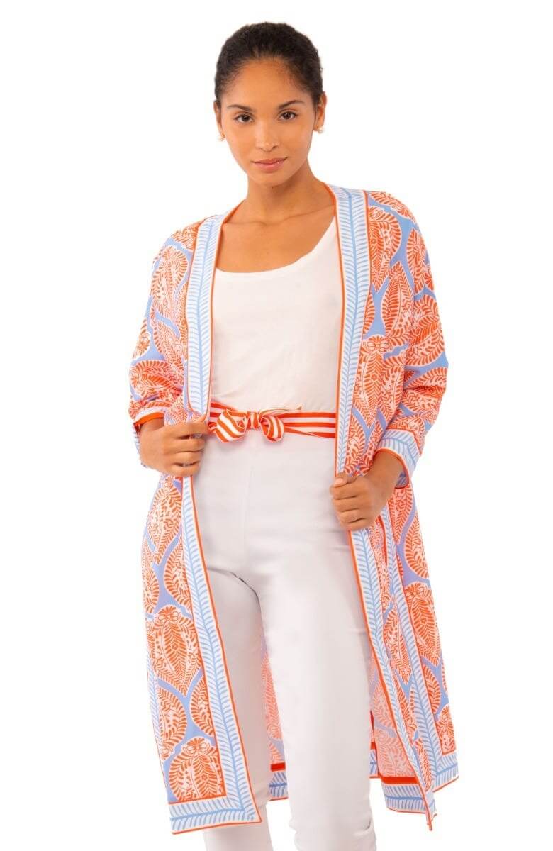 Kimono Jacket - Indian Summer - Final Sale Periwink Orange